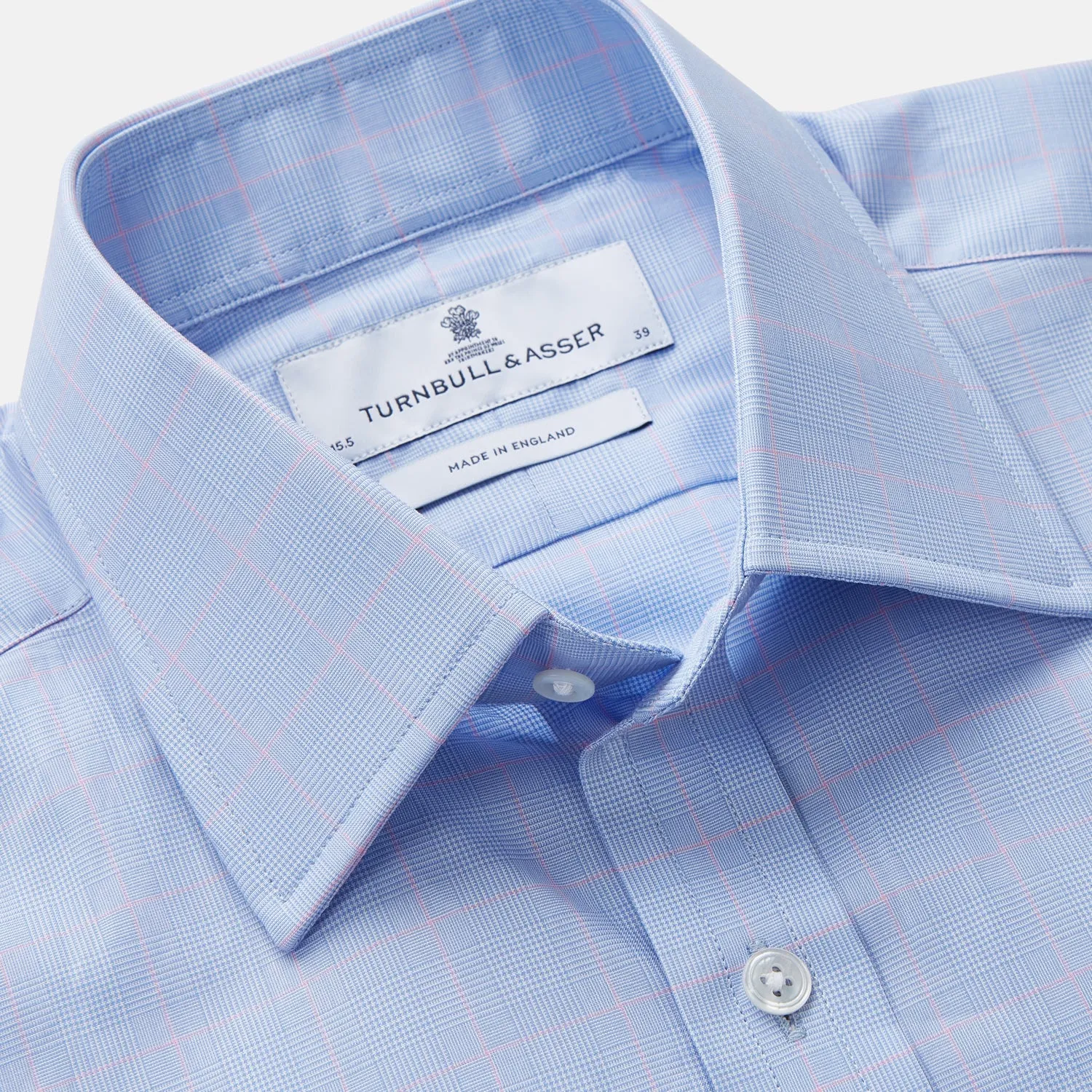 Blue and Pink Prince of Wales Check Mayfair Shirt