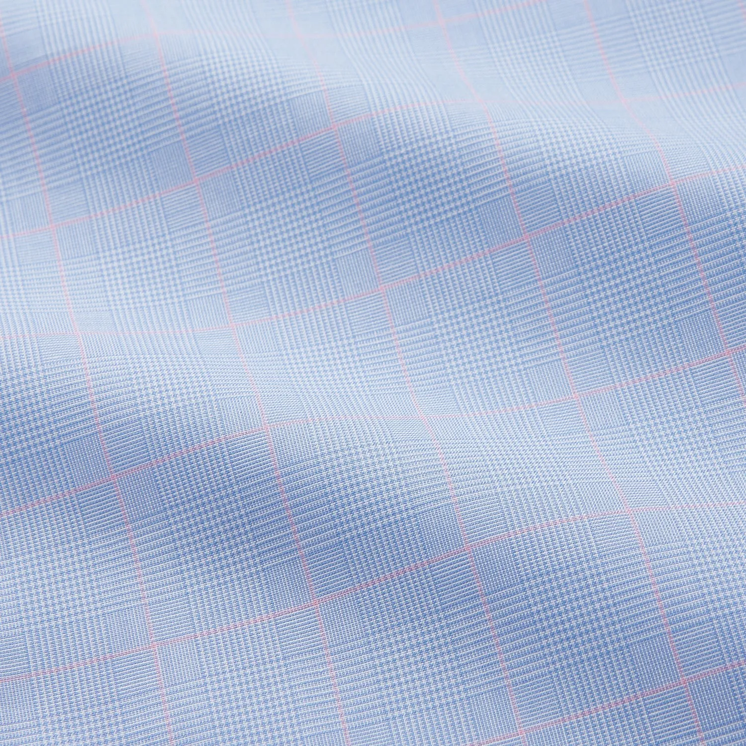 Blue and Pink Prince of Wales Check Mayfair Shirt