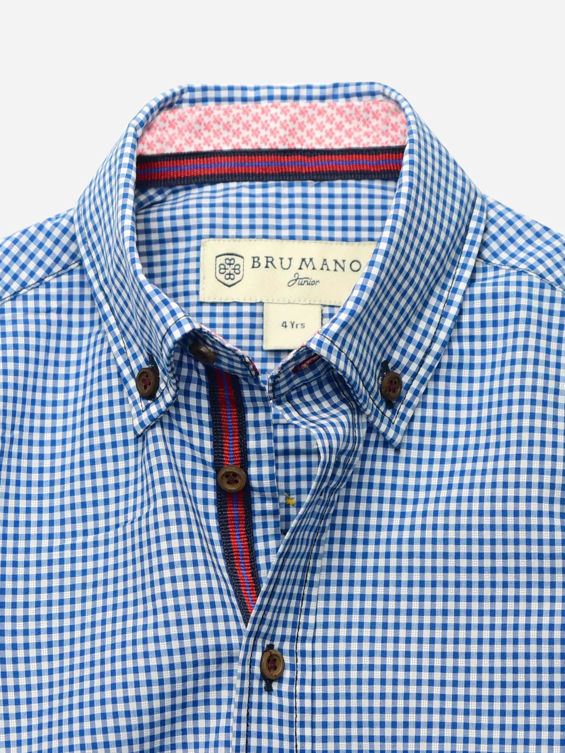 Blue Gingham Casual Long Sleeve Shirt