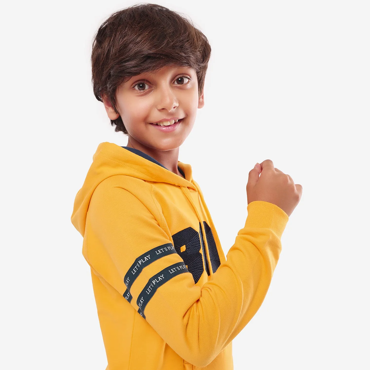 Boys Embroidery Yellow Boys Hoodies