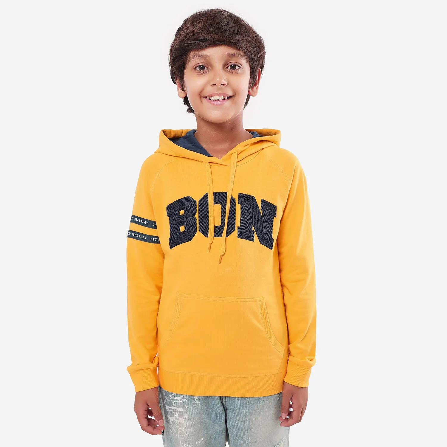 Boys Embroidery Yellow Boys Hoodies