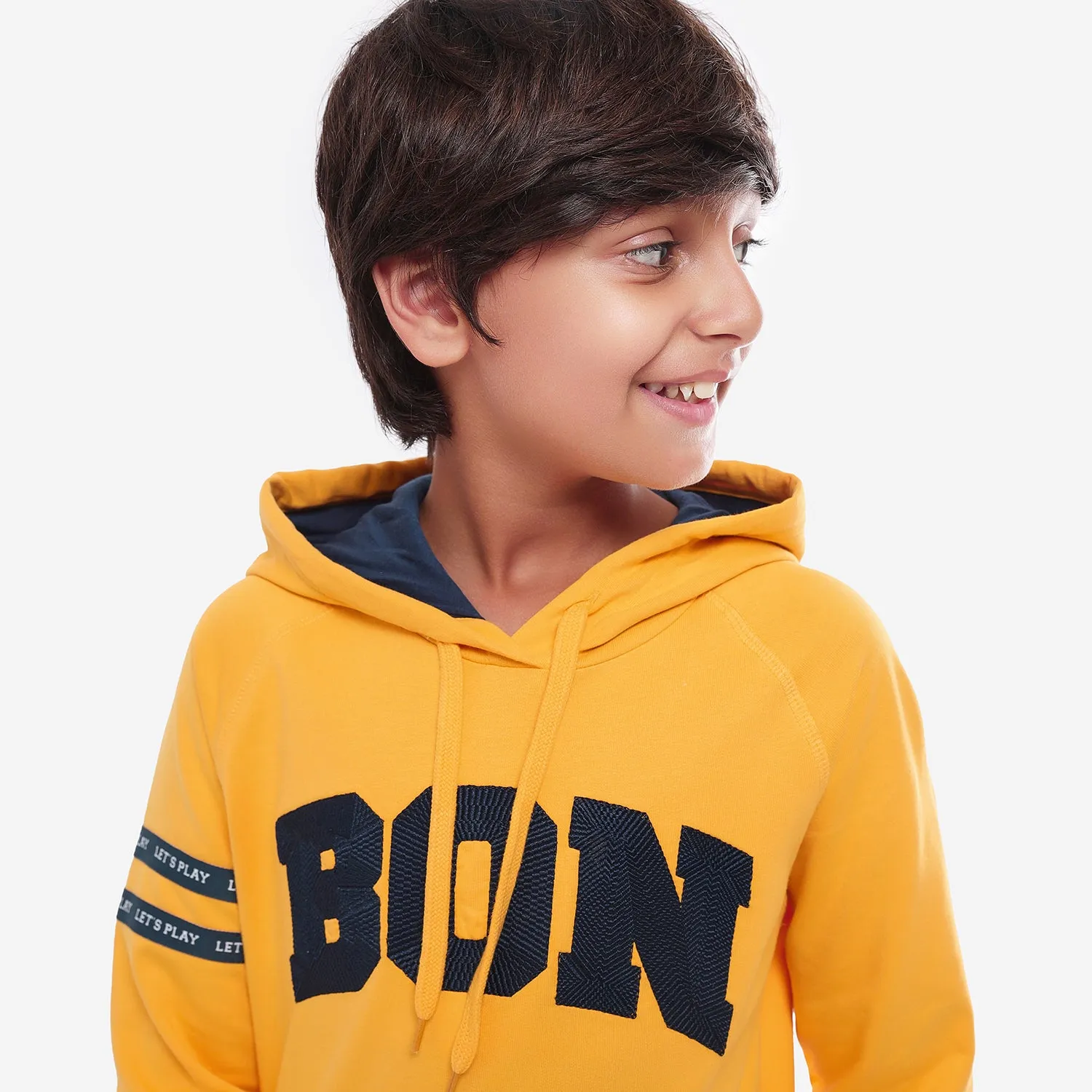 Boys Embroidery Yellow Boys Hoodies