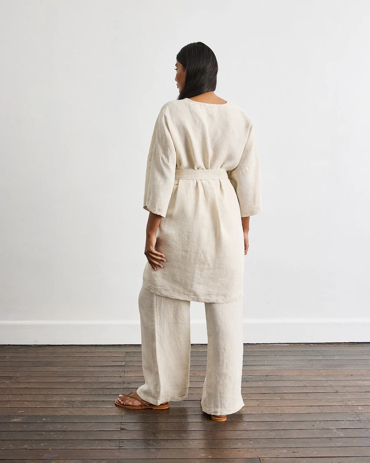 Cabana Short Robe in Oatmeal