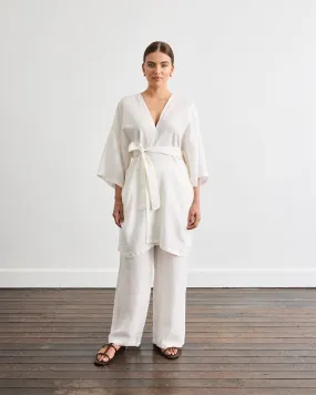 Cabana Short Robe in White