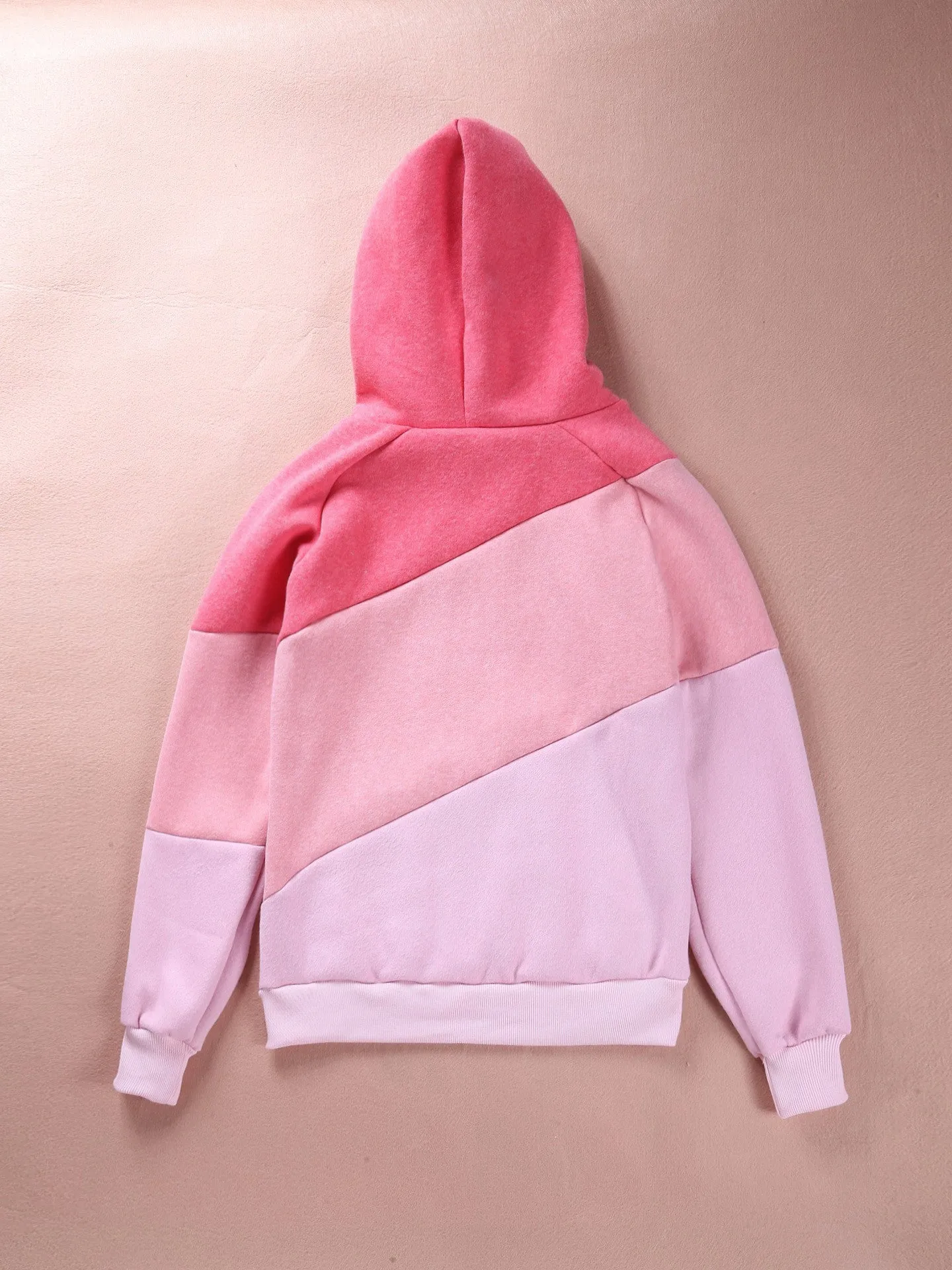 Color Block Patchwork High Neck Sport Hoodie