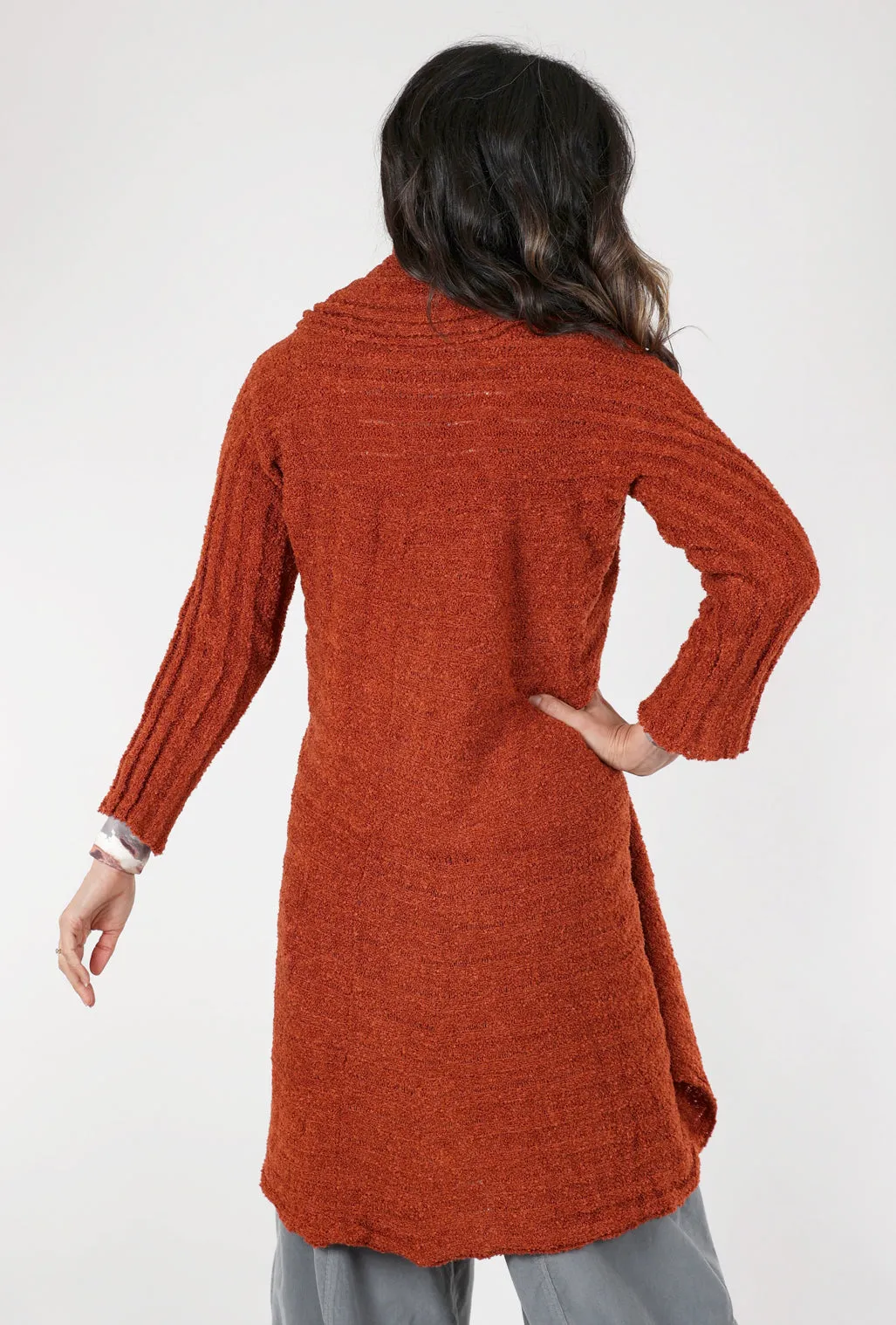 Cozy Cardigan Wrap Sweater, Terracotta