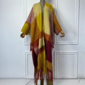 Cozy Mosaic Wool Kimono