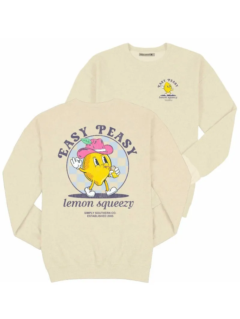 'Easy Peasy Lemon Squeezy' Crewneck Pullover by Simply Southern