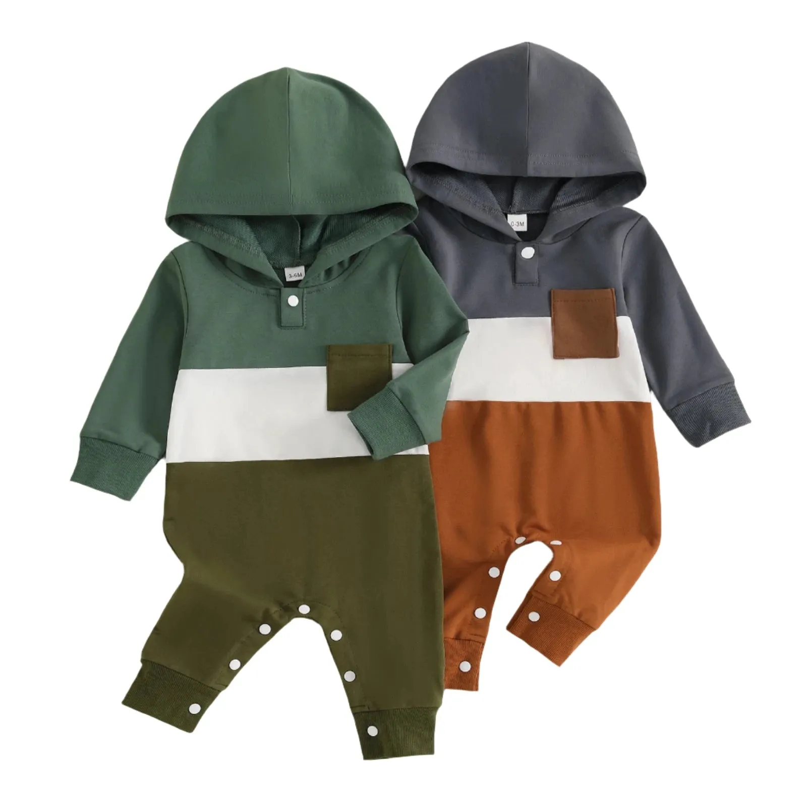 ETHAN Color Block Hoody Jumpsuit