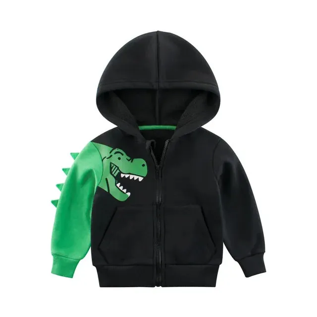 Fall Winter New Camouflage Hoodies for Boys and Girls Fashion Long Sleeve Zipper Hooded Jackets Coats Kids Children Outer Wear