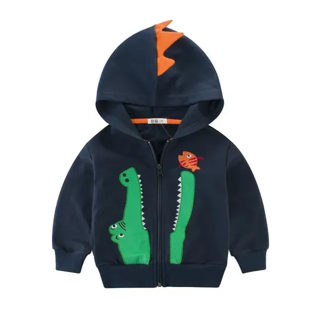 Fall Winter New Camouflage Hoodies for Boys and Girls Fashion Long Sleeve Zipper Hooded Jackets Coats Kids Children Outer Wear