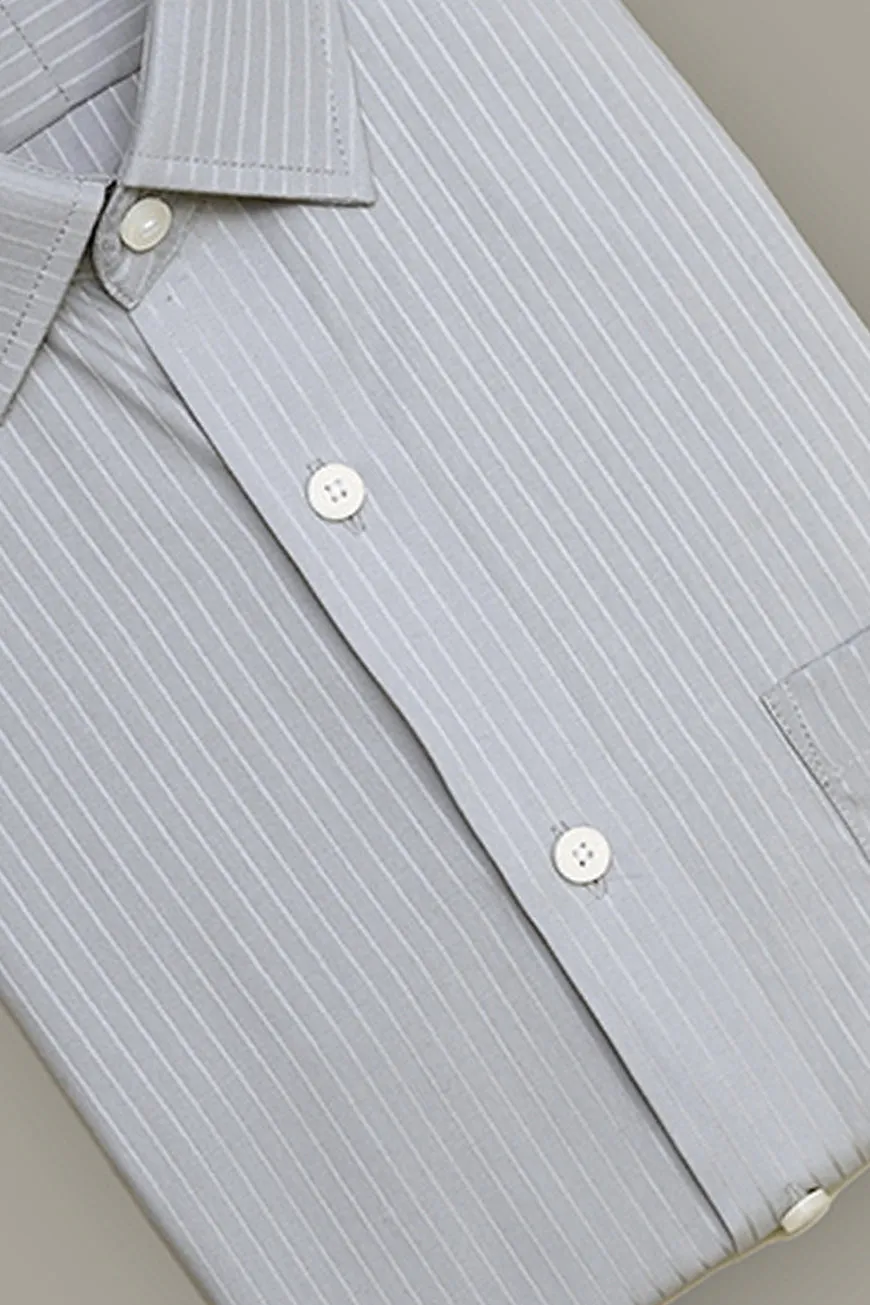 Formal Shirt - Supernova Medium Grey Stripes