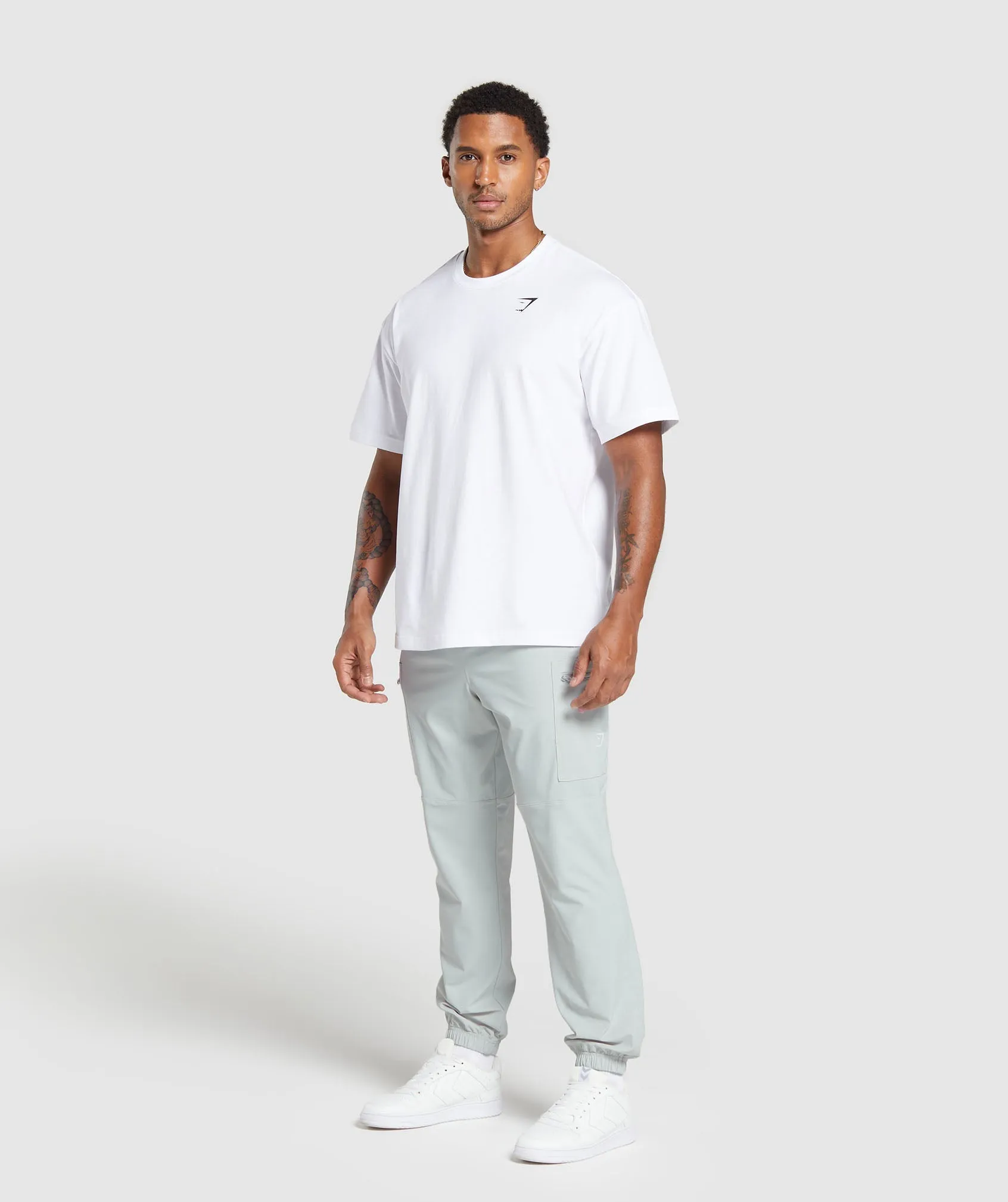 Gymshark Rest Day Cargo Pants - Light Grey