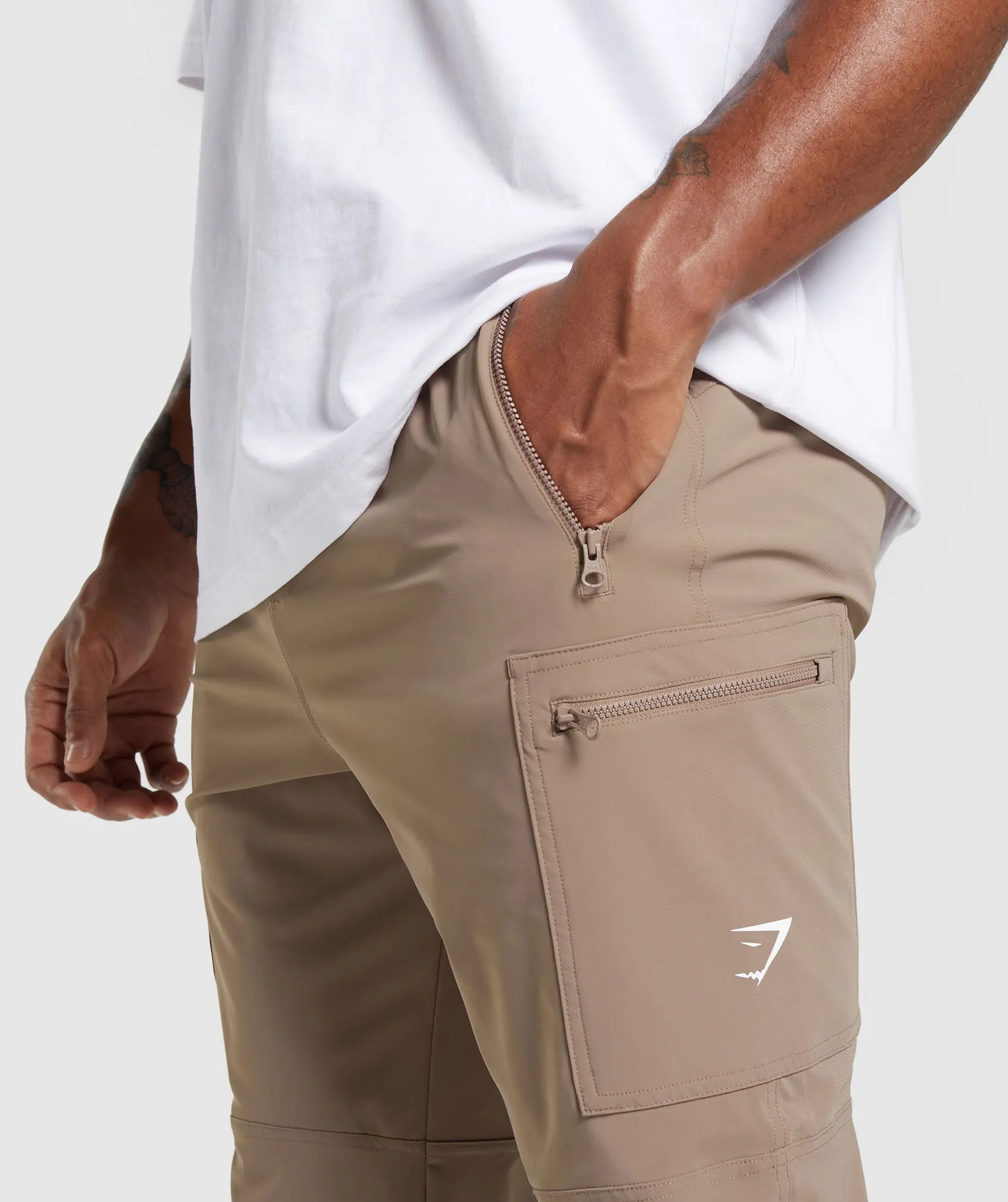 Gymshark Rest Day Cargo Pants - Mocha Mauve