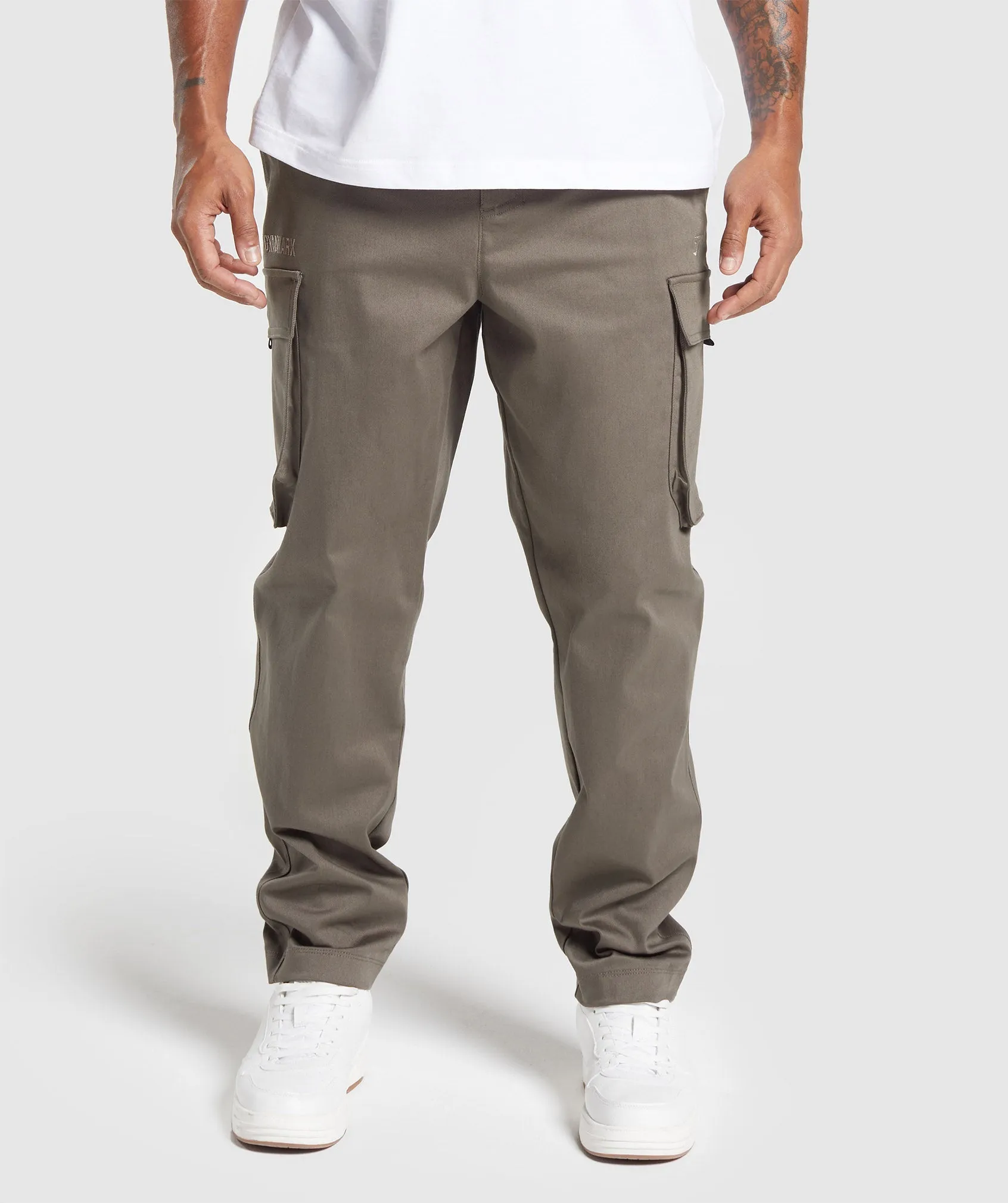 Gymshark Rest Day Woven Cargo Pants - Camo Brown