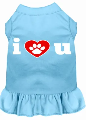 I Heart You Screen Print Dress Baby Blue Xs (8)