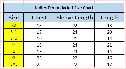 Ladies Max Denim Jacket-Mid Blue