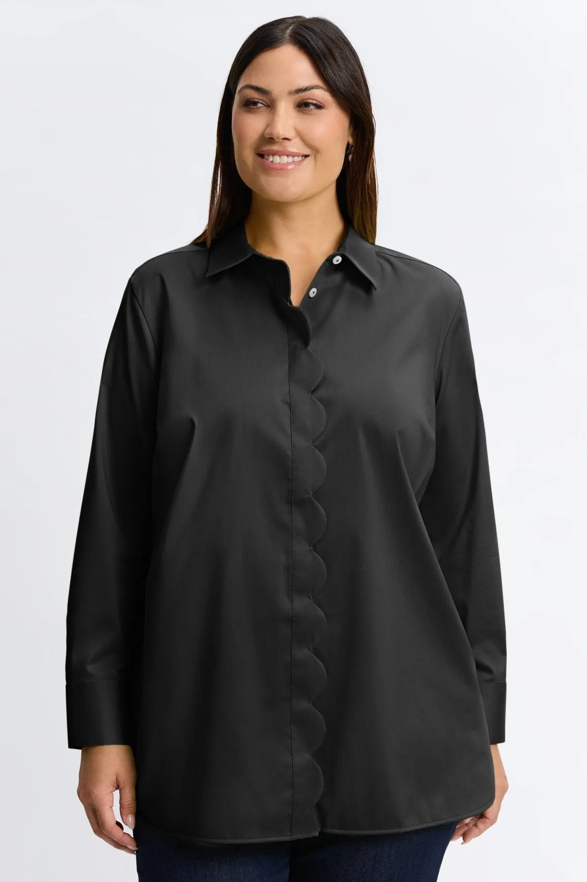 Layla Plus Stretch Matte Sateen No Iron Tunic