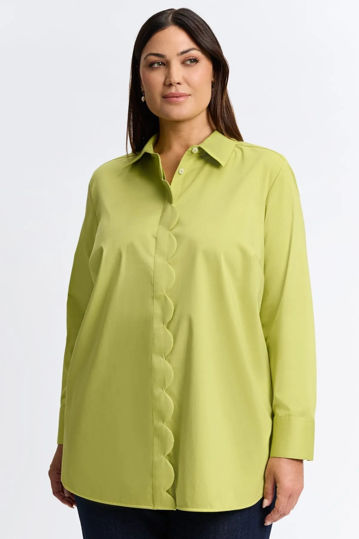 Layla Plus Stretch Matte Sateen No Iron Tunic