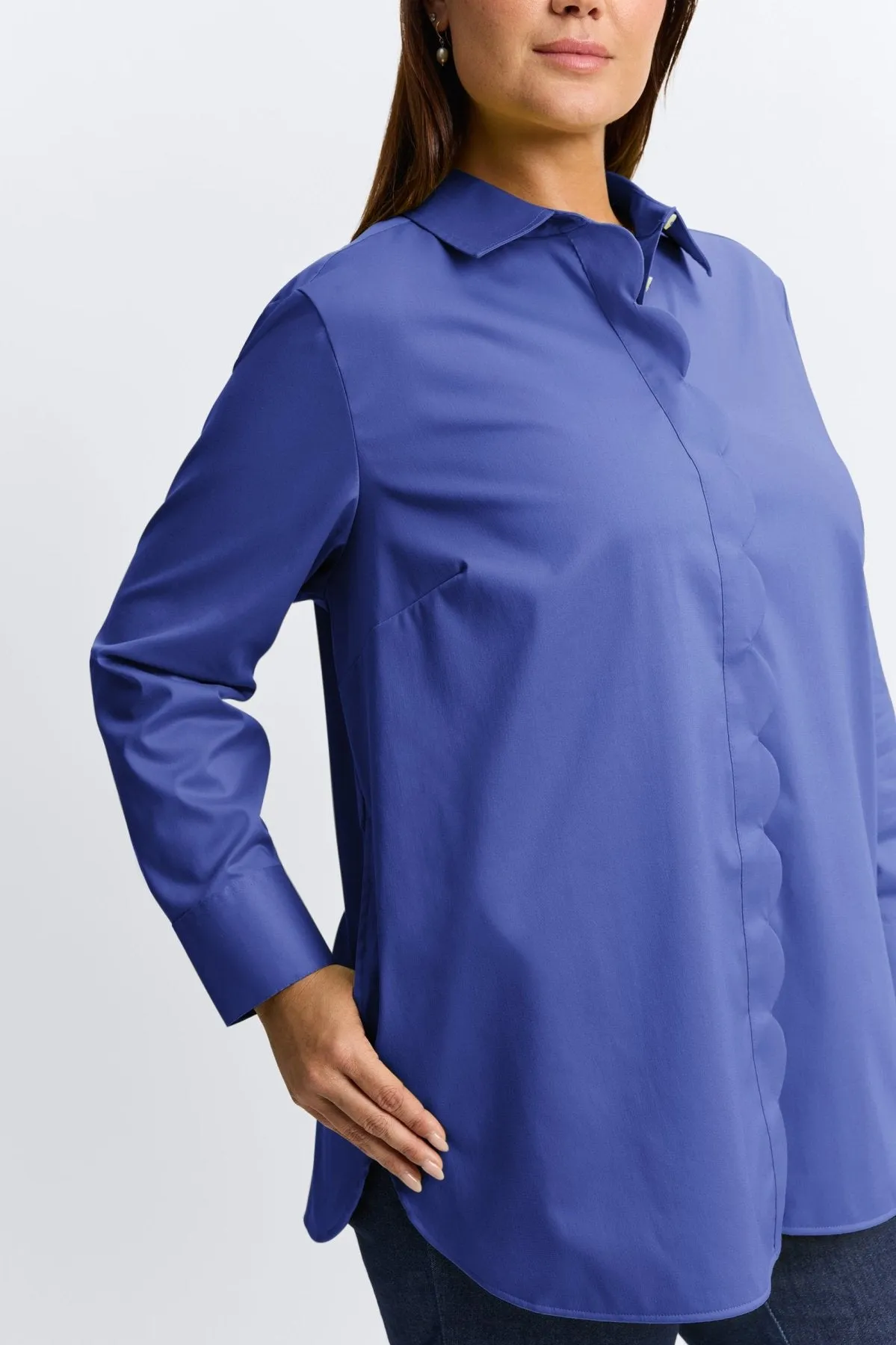 Layla Plus Stretch Matte Sateen No Iron Tunic