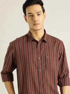 Men Striped Full Sleeve Cotton Shirt