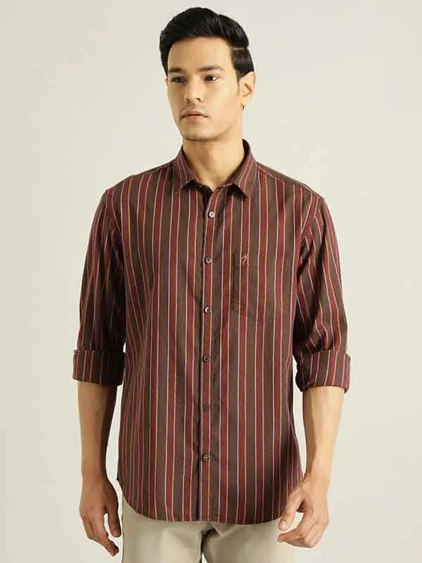 Men Striped Full Sleeve Cotton Shirt