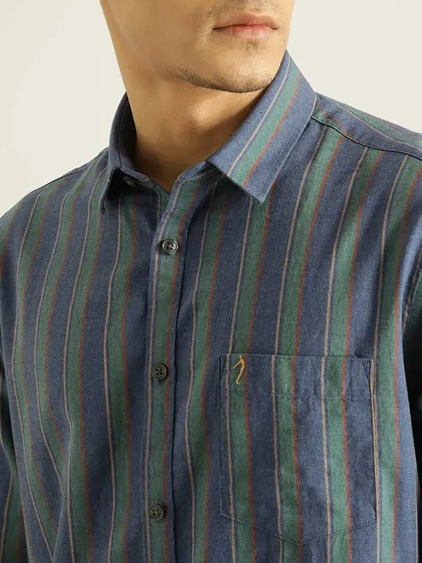 Men Striped Full Sleeve Cotton Shirt