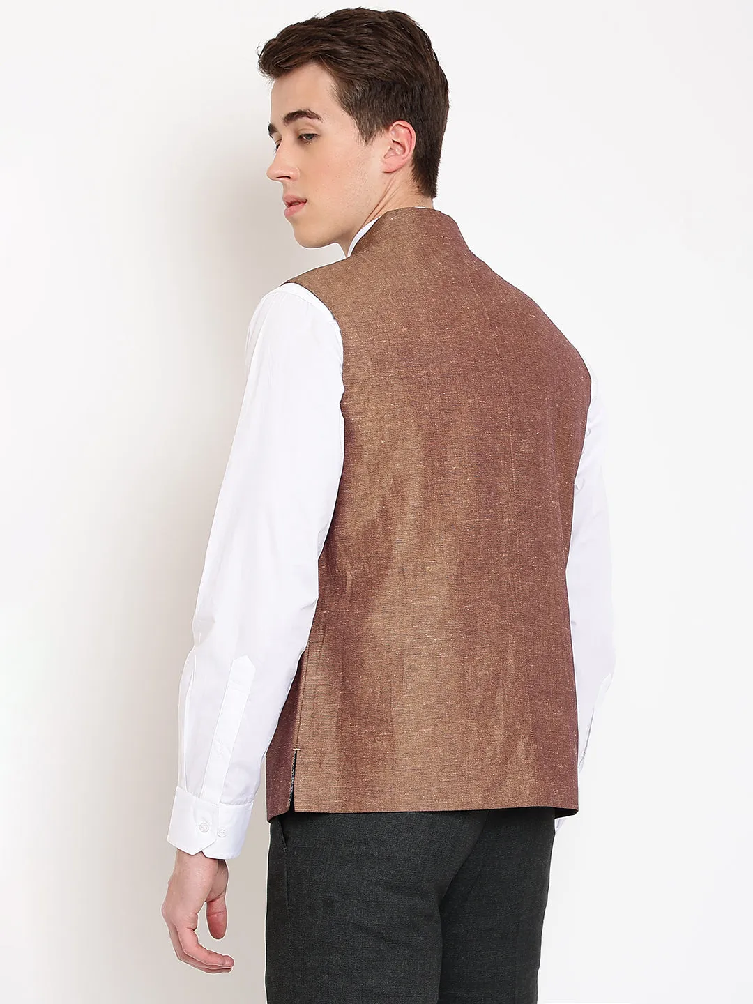 Mens Camel Waist Coat