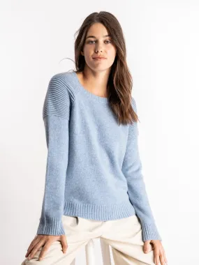 Motorbiker Cashmere Sweater Hortensia Blue