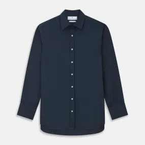 Navy Cotton Regular Fit Mayfair Shirt