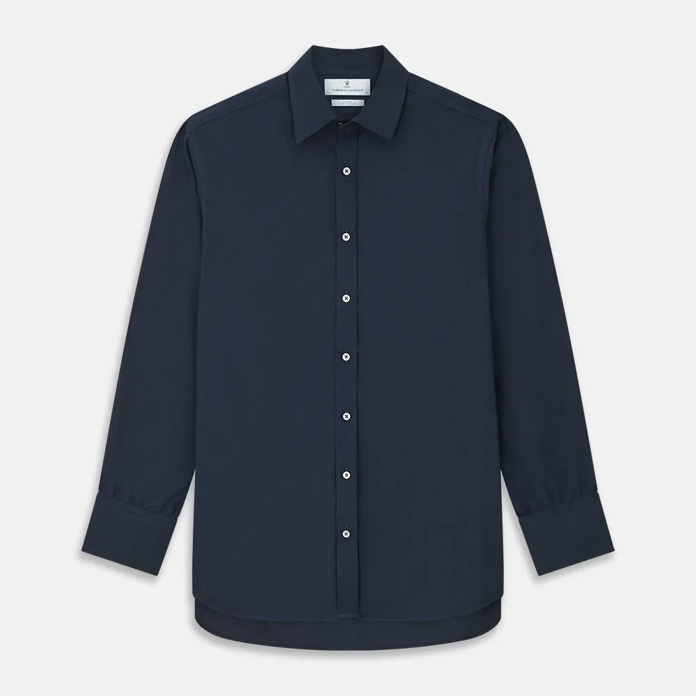 Navy Cotton Regular Fit Mayfair Shirt