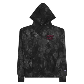 PORCHGIRLZ (BLK/PNK) Unisex Champion tie-dye hoodie