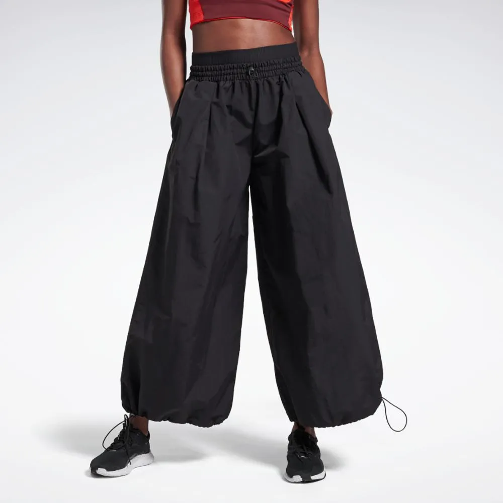 Reebok Apparel Women Wide Leg Woven Pants BLACK