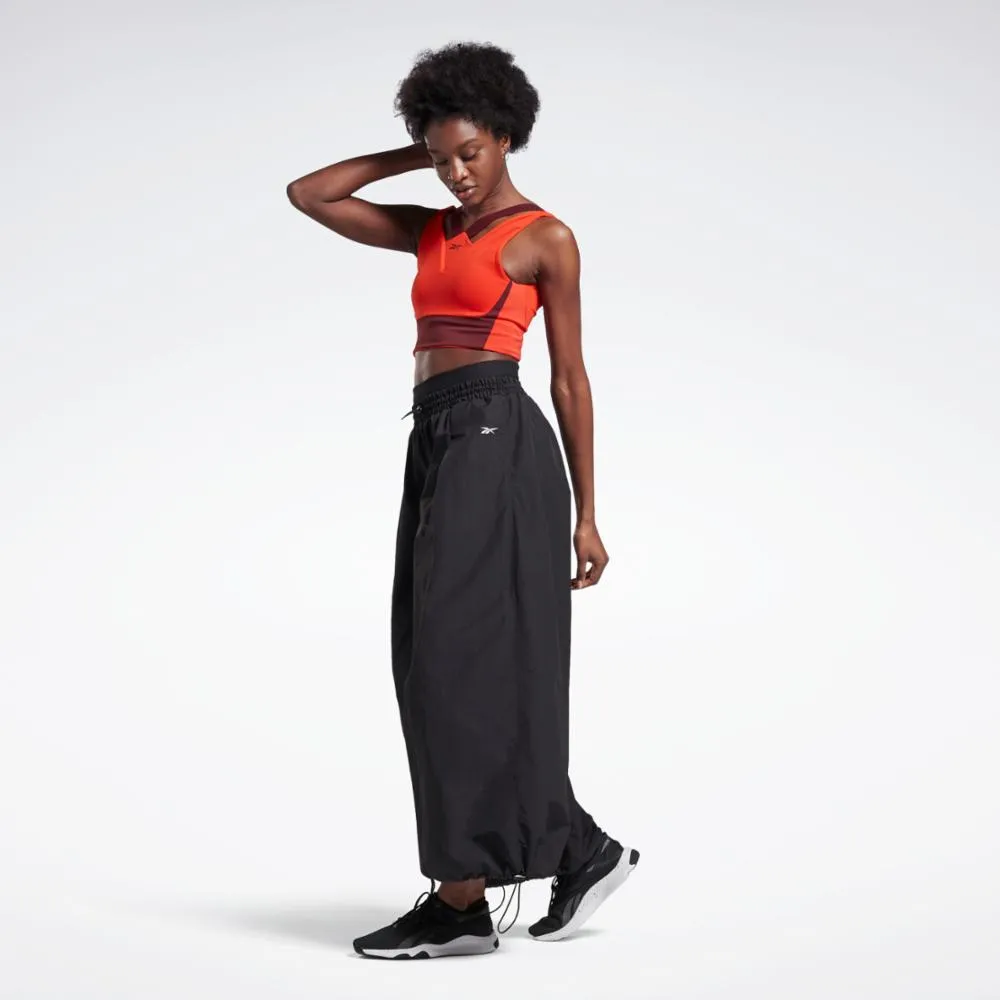 Reebok Apparel Women Wide Leg Woven Pants BLACK