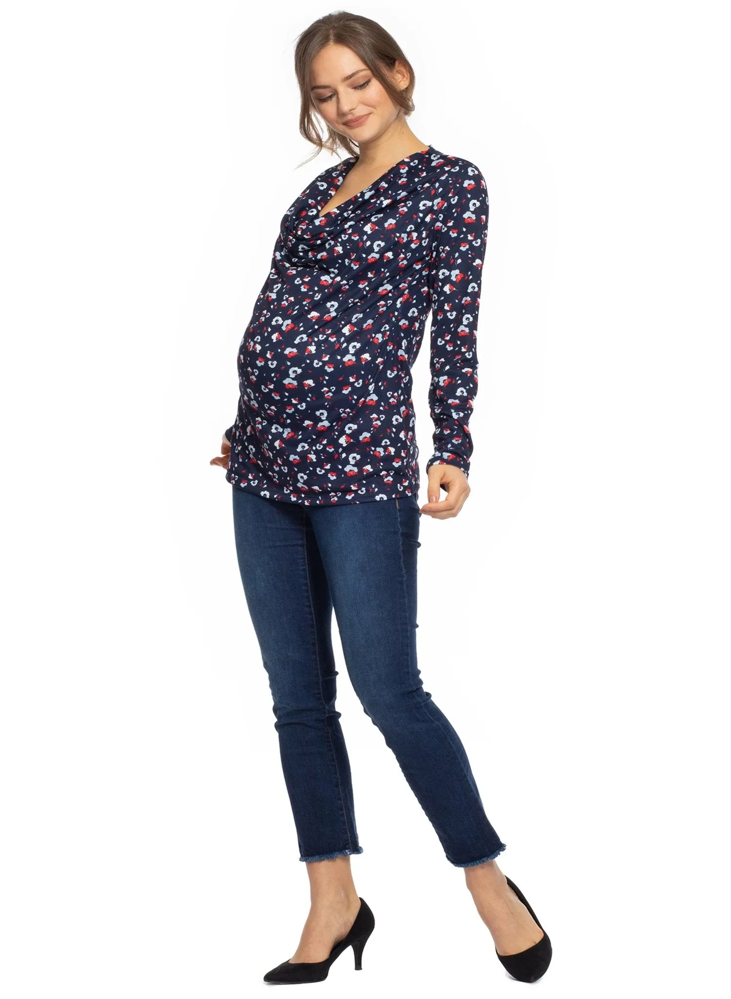 Reginald Maternity Dark Stoned Wash Jeans