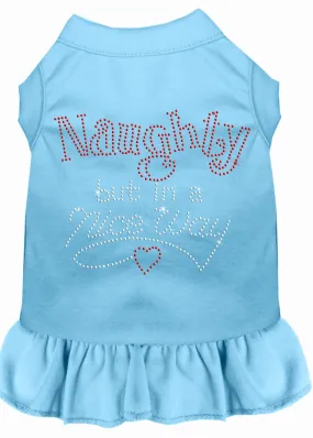 Rhinestone Naughty But In A Nice Way Dress Baby Blue Xs (8)