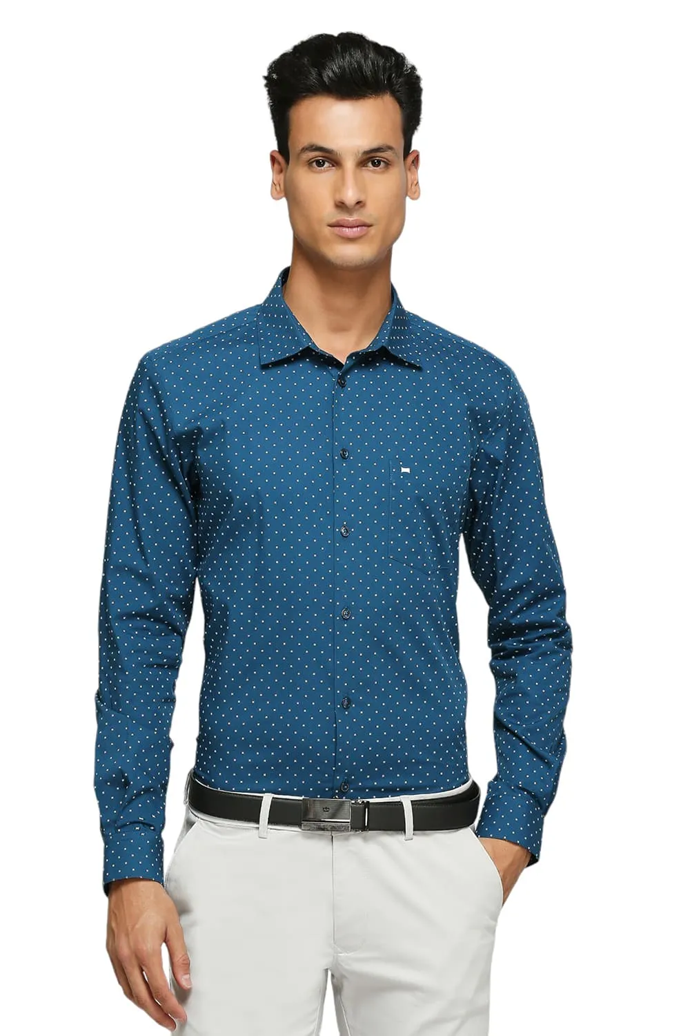 Slim Fit Cotton Poplin Printed Shirts