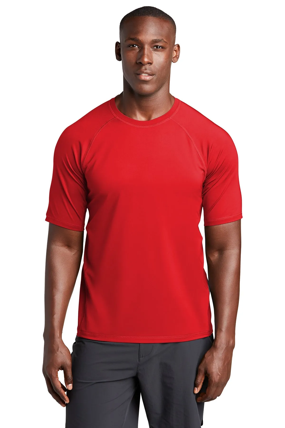 Sport-Tek Rashguard Branded Tee's, TRUE Red