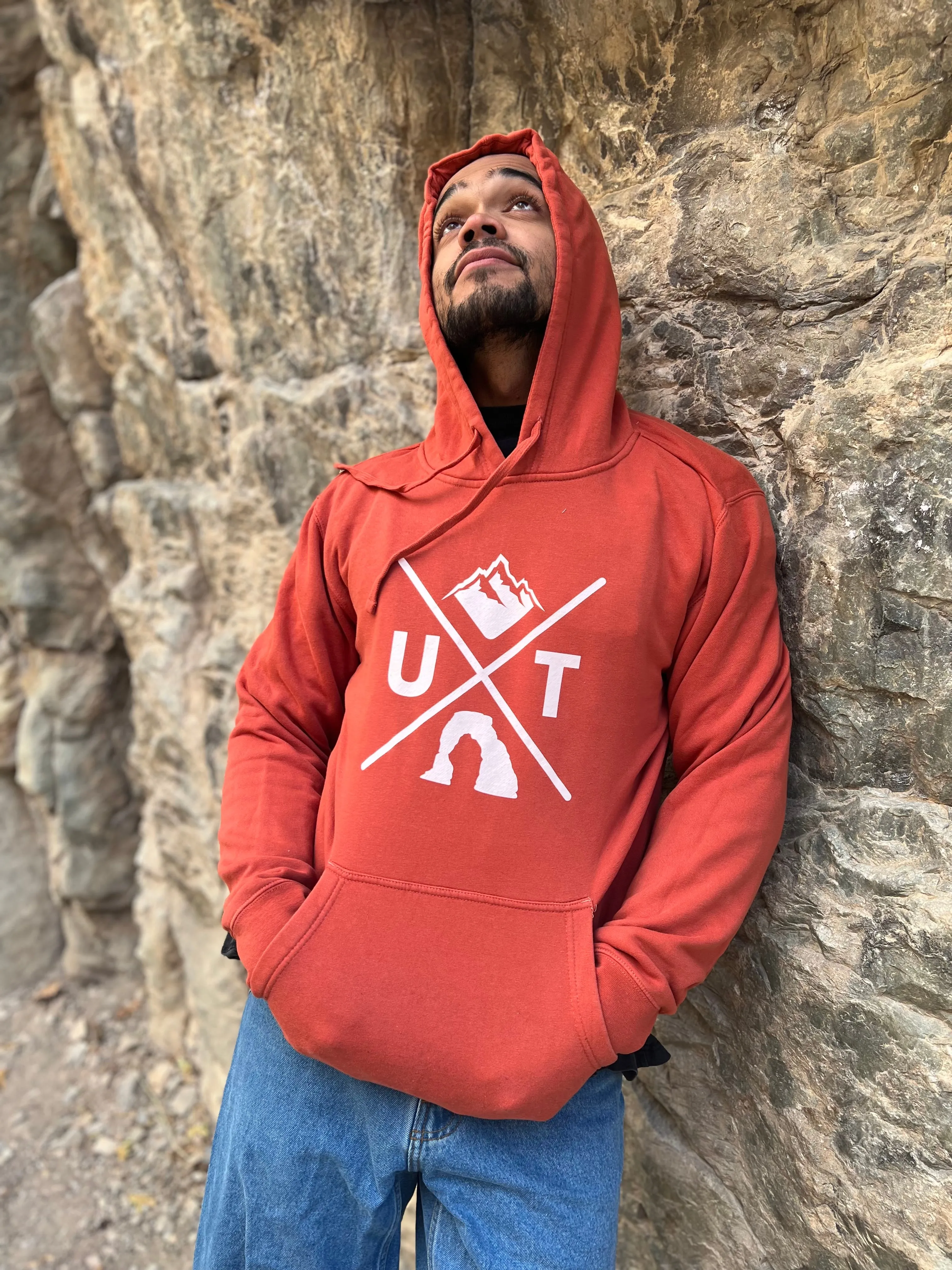 Utah X - Vintage Mountain Blend Hoodie (Red Rock)