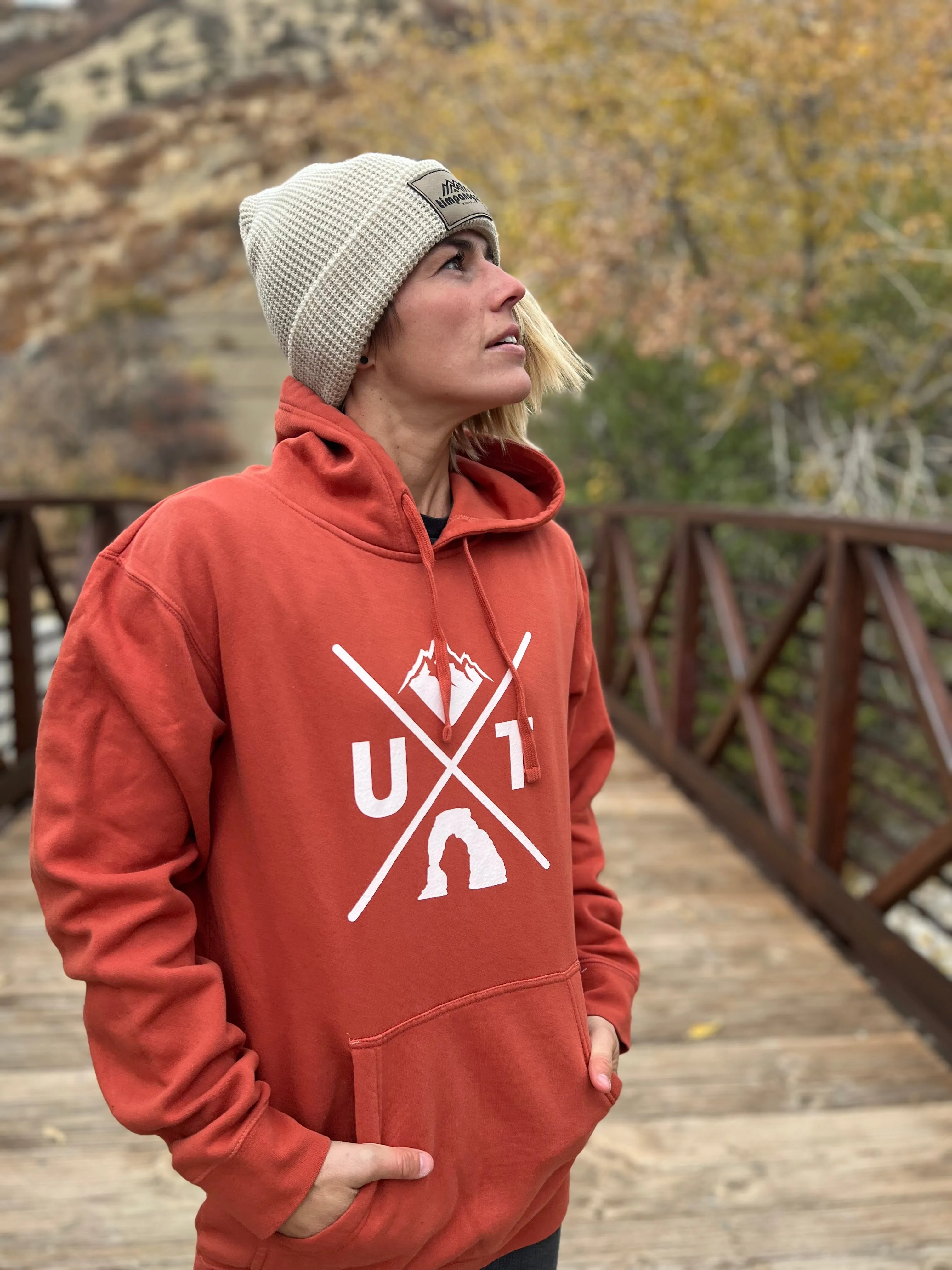 Utah X - Vintage Mountain Blend Hoodie (Red Rock)