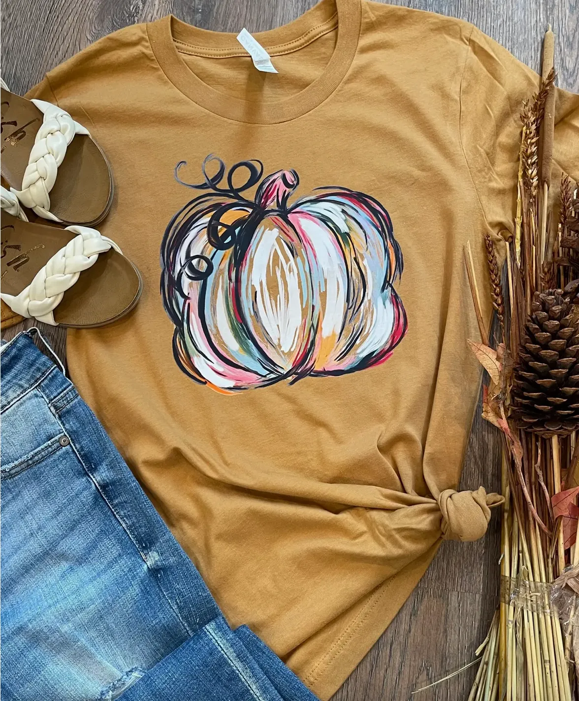 Watercolor Pumpkin Tee