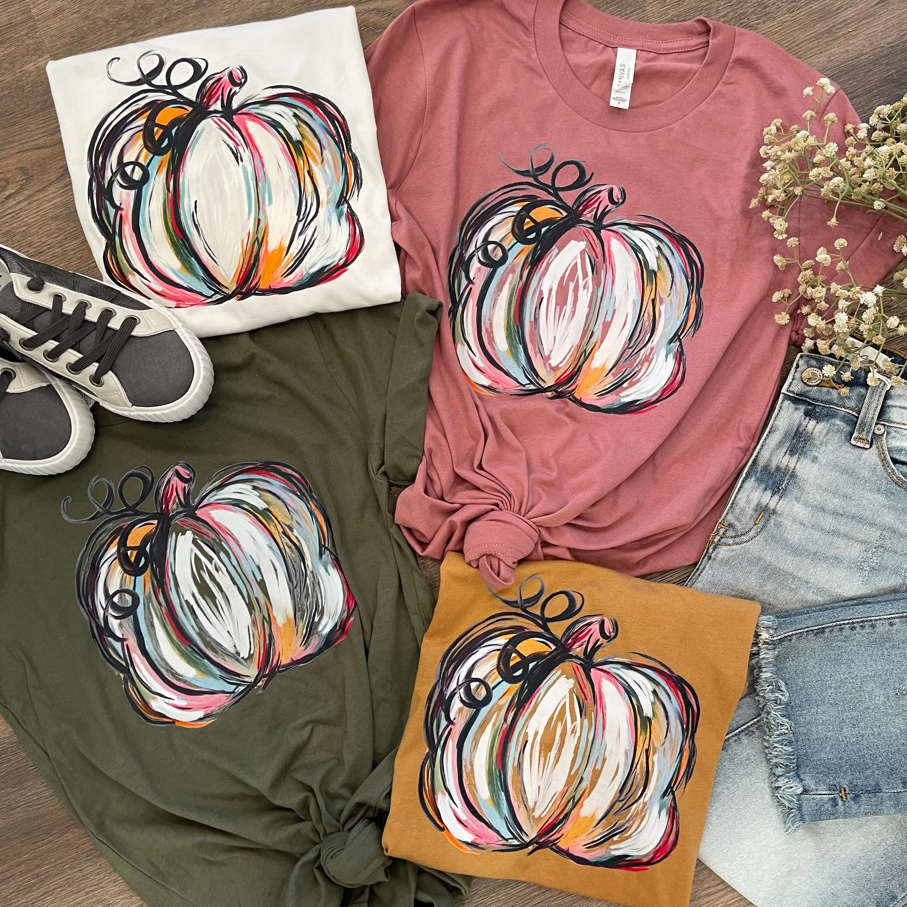 Watercolor Pumpkin Tee