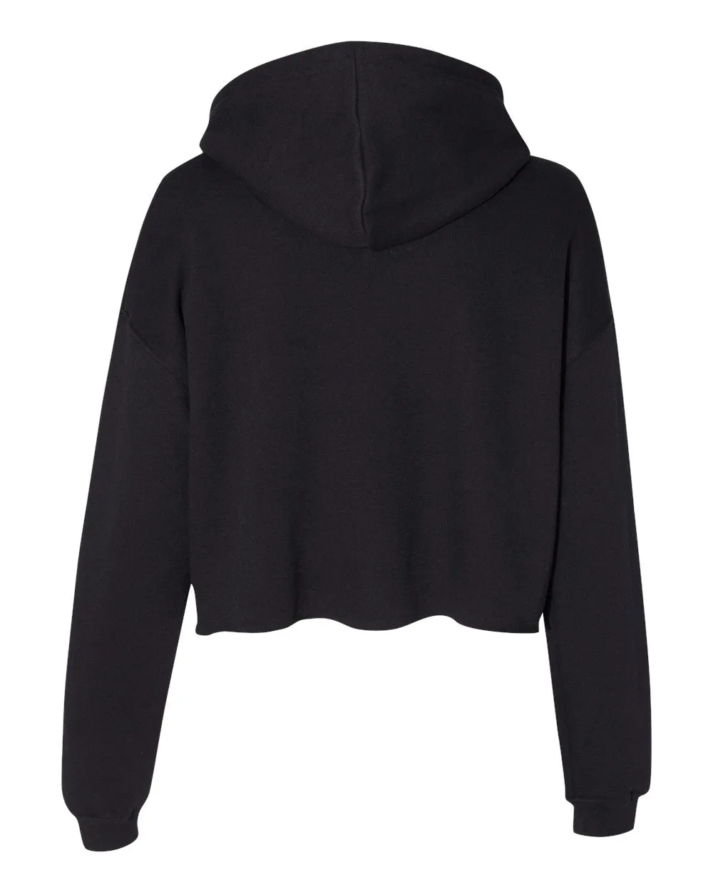 Women's Cropped Fleece Hoodie - Black