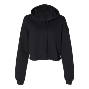 Women's Cropped Fleece Hoodie - Black